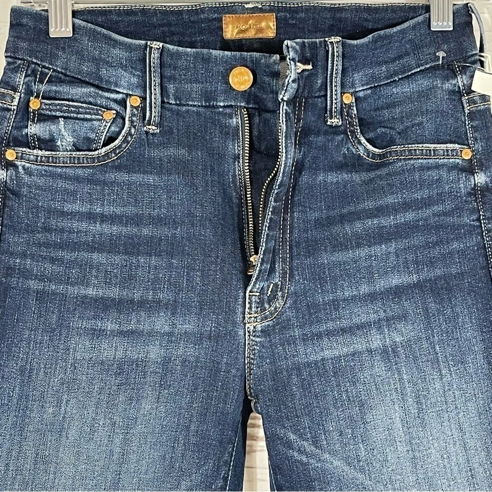 MOTHER High Waisted Looker Skinny Jeans - Teaming Up - Sz - 26